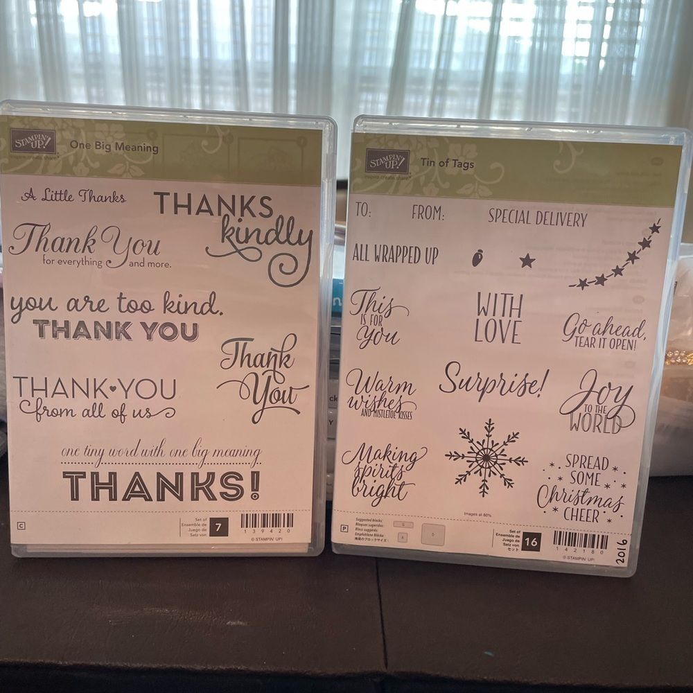 STAMPIN’ UP, 2 sets CHRISTMAS (9-10)